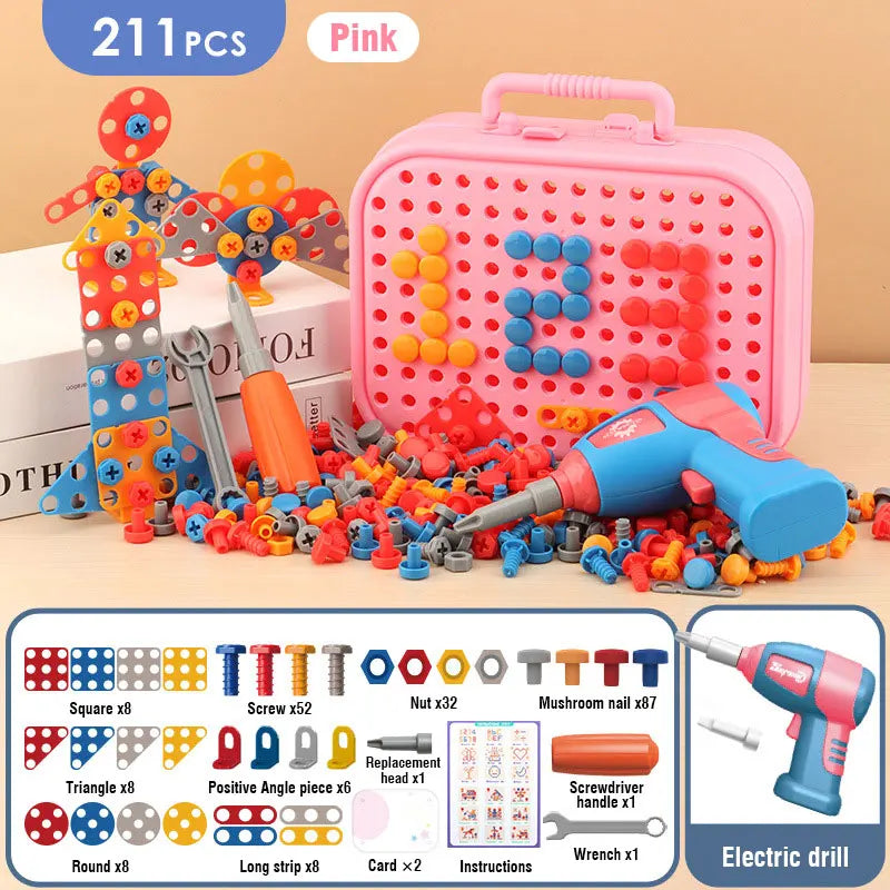 Kid-Friendly Electric Drill Toy for Little Builders!
