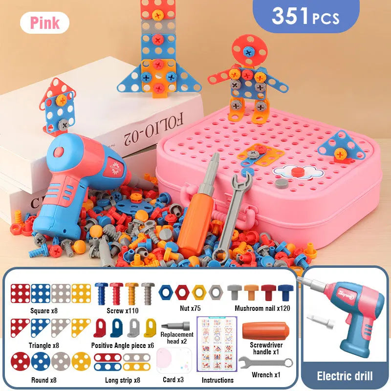 Kid-Friendly Electric Drill Toy for Little Builders!