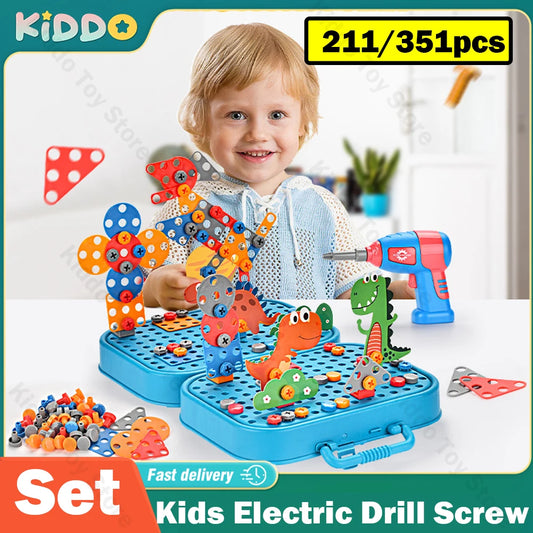 Kid-Friendly Electric Drill Toy for Little Builders!