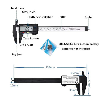 Electronic Digital Caliper Measuring Tool